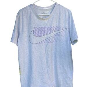 Nike Gray "THE NIKE TEE" Dri-FIT Purple Graphic T-Shirt